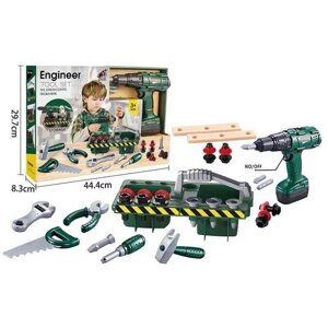 Набір інструментів G 251 (20/2) 30 елементів, шурупокрут на батарейках, ящик для інструментів, тренувальні бруски, в