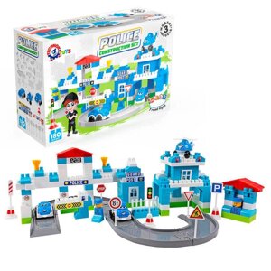 Гра Конструктор Технок 8447 (3) "Technok Toys" відділок поліції, 180 деталей, патрульна машина, мінівен, гвинтокрил, в