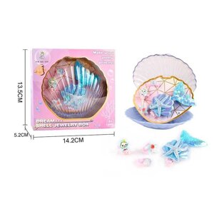 Набір прикрас А 108-9 (240/2) 3 каблучки, заколка для волосся, прозорий бокс, в коробці