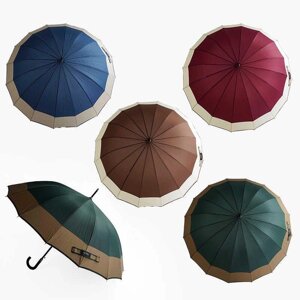 Парасолька C 68640 (48) напівавтомат, d = 115 см, довжина 93 см, 16 спиць, в пакеті, ВИДАЄТЬСЯ МІКС ВИДІВ