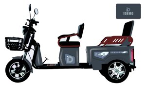 Електричний вантажний трицикл ID Shuttle 1500W-72V-20Ah LiFePO4 шини 10"/10"