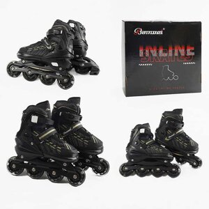 Ролики 5411-20 L розмір 39-42 (6) колеса PU, d – 7.6 см, устілка 24-27 см, алюмінієва рама, підсвічування коліс,