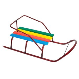 Гра Санки "Класик" круглі полози - бордовий / БЕЗ РУЧКИ /