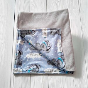 Гра Плед дитячий для немовлят "Ведмедик" 83045 (1) тканина ФЛАНЕЛЬ premium, велсофт, розмір 100*80 см "Bimbo"