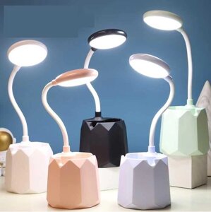 Лампа настільна світлодіодна C 71611 (96) 5 кольорів, вбудований акумулятор, органайзер, в коробці, ВИДАЄТЬСЯ ТІЛЬКИ