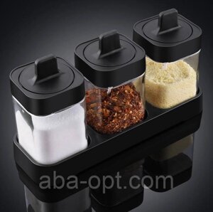 Органайзер для спецій на 3 ємності 0,4 л Соло (шт)