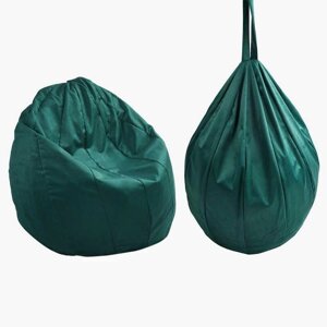 Гра Крісло-мішок "Груша" 62295 колір зелений (1) чохол — меблевий велюр, наповнювач — пінопластові кульки, внутрішній
