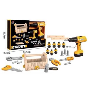 Набір інструментів G 256 (20/2) 30 елементів, шурупокрут на батарейках, ящик для інструментів, тренувальні бруски, в