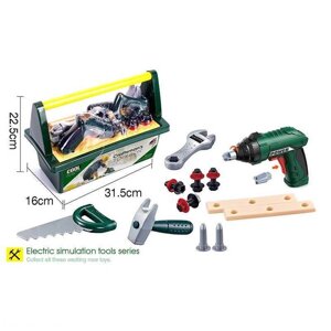 Набір інструментів G 277 (24/2) автоматичний шуруповерт, реверс, гайковий ключ, пила, молоток, деталі для збирання, в