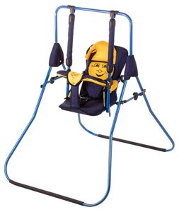 Гра Гойдалка підлогова "Алінка" 24877 (1) темно-синій каркас, темно-синя матерія, жовтий гномик