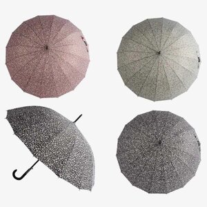 Парасолька C 68642 (48) напівавтомат, d = 102 см, довжина 88 см, 16 спиць, в пакеті, ВИДАЄТЬСЯ МІКС ВИДІВ