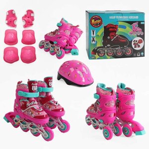 Ролики 10588-S розмір 28-31 (6) колеса PVC, устілка 17 - 19 см, ПЕРЕДНЄ КОЛЕСО СВІТЛО, d – 6.5 см, шолом - 21х17 см,