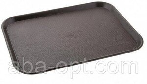 Піднос "Антисліп" для офіціанта кавого кольору прямокутний 40 х 30 см (шт)