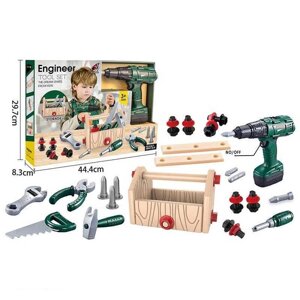 Набір інструментів G 252 (20/2) 41 елемент, шурупокрут на батарейках, ящик для інструментів, тренувальні бруски, в