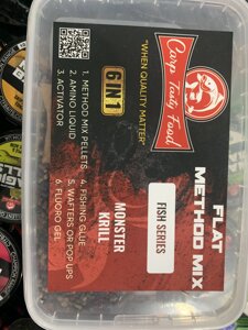 Набір Carp Tasty Food Flat Method Mix 6 в 1 Monster Krill