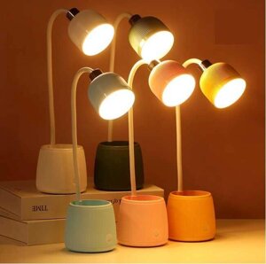 Лампа настільна світлодіодна C 71607 (60) 5 кольорів, 3 режими, вбудований акумулятор, органайзер, в коробці, ВИДАЄТЬСЯ