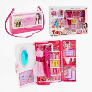 Шафа з одягом JJ 8708 (60/2) 2 сукні, взуття, аксесуари, шафа-сумочка, в коробці