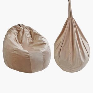 Гра Крісло-мішок "Груша" 80356 колір бежевий (1) чохол — меблевий велюр, наповнювач — пінопластові кульки, внутрішній