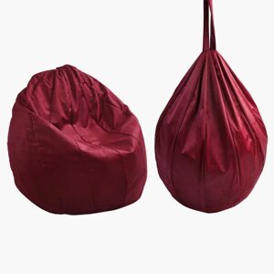 Гра Крісло-мішок "Груша" 36867 колір бордовий (1) чохол — меблевий велюр, наповнювач — пінопластові кульки, внутрішній