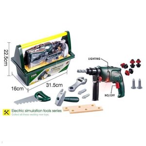 Набір інструментів G 276 (24/2) автоматичний шуруповерт з підсвічуванням, гайковий ключ, пила, молоток, деталі для