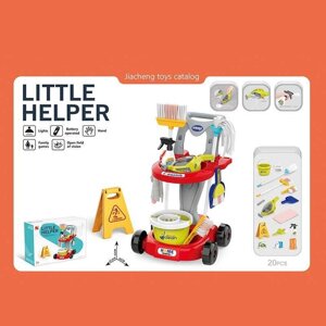 Набір для прибирання 667-69 (12) пилосос на батарейках, світловий датчик, візок, відро з віджимом, швабра, мітла,