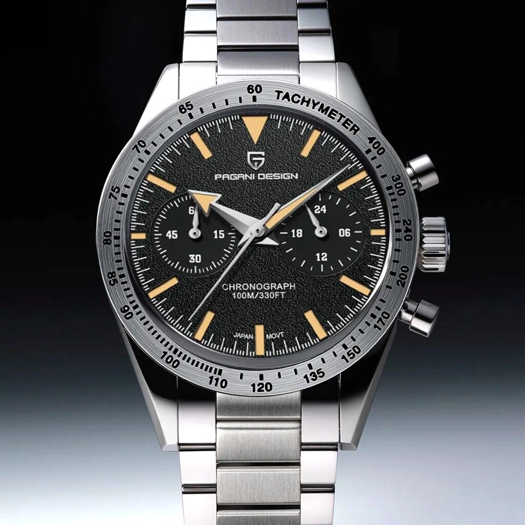Чоловічий годинник хронограф PAGANI DESIGN 2023 Moon Quartz 10 Bar від компанії Магазин Calipso dive shop - фото 1