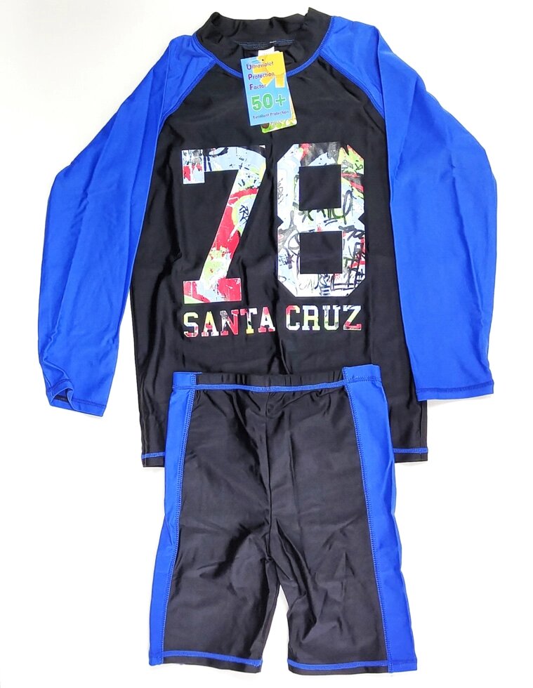 Дитячий костюм з двох предметів з УФ-защитою довгими рукавами і шортами від компанії Магазин Calipso dive shop - фото 1