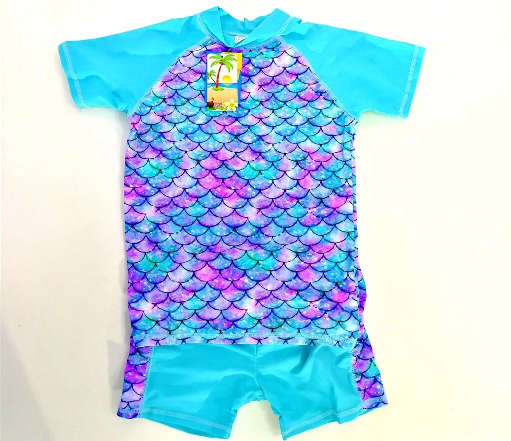 Дитячий лайкровой костюм з УФ-захистом короткими рукавами і шортами від компанії Магазин Calipso dive shop - фото 1