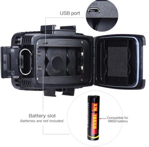 Ліхтар 1800 Lum для видио зйомки камерою GoPro до 40m 5500 К або фотоапаратом з акумуляторами 3400 mAh (10 $