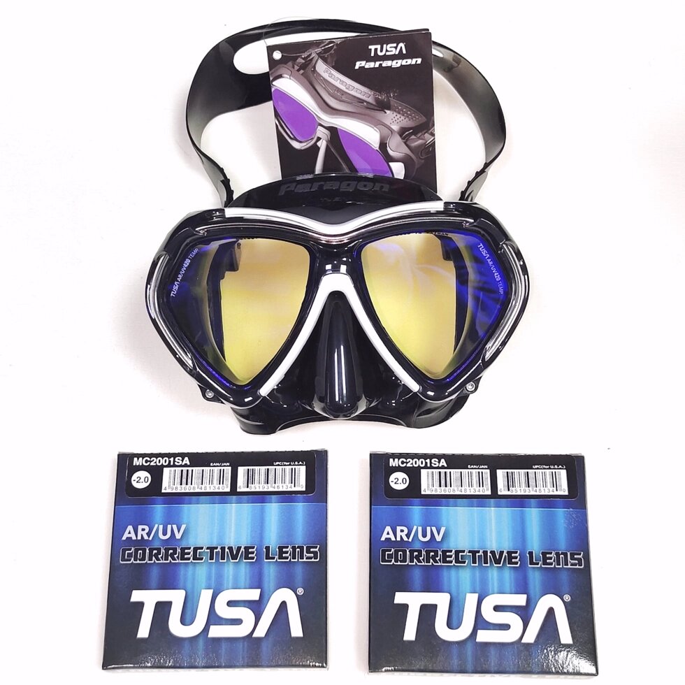 Лінзи оптичні з діоптріями до маски Paragon Tusa -1,0-6,0 від компанії Магазин Calipso dive shop - фото 1