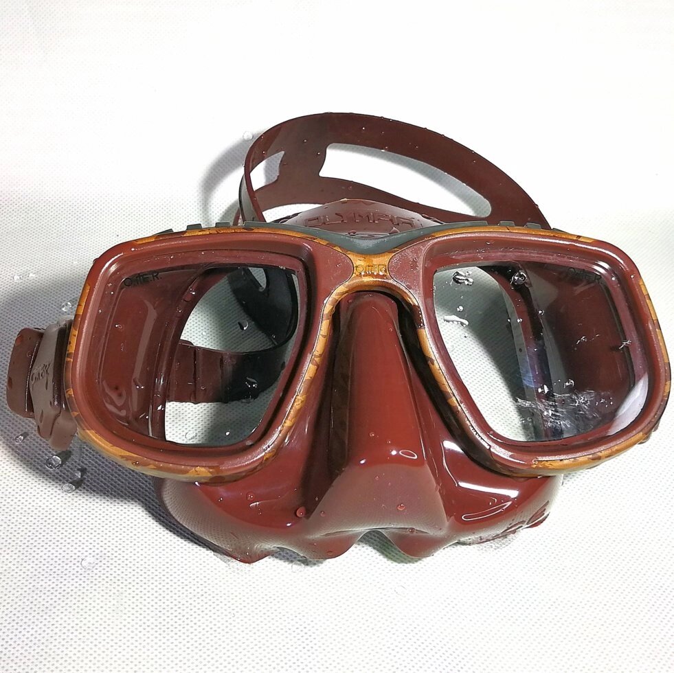 Маска для підводного полювання Omer Olympia - коричневий камуфляж. від компанії Магазин Calipso dive shop - фото 1