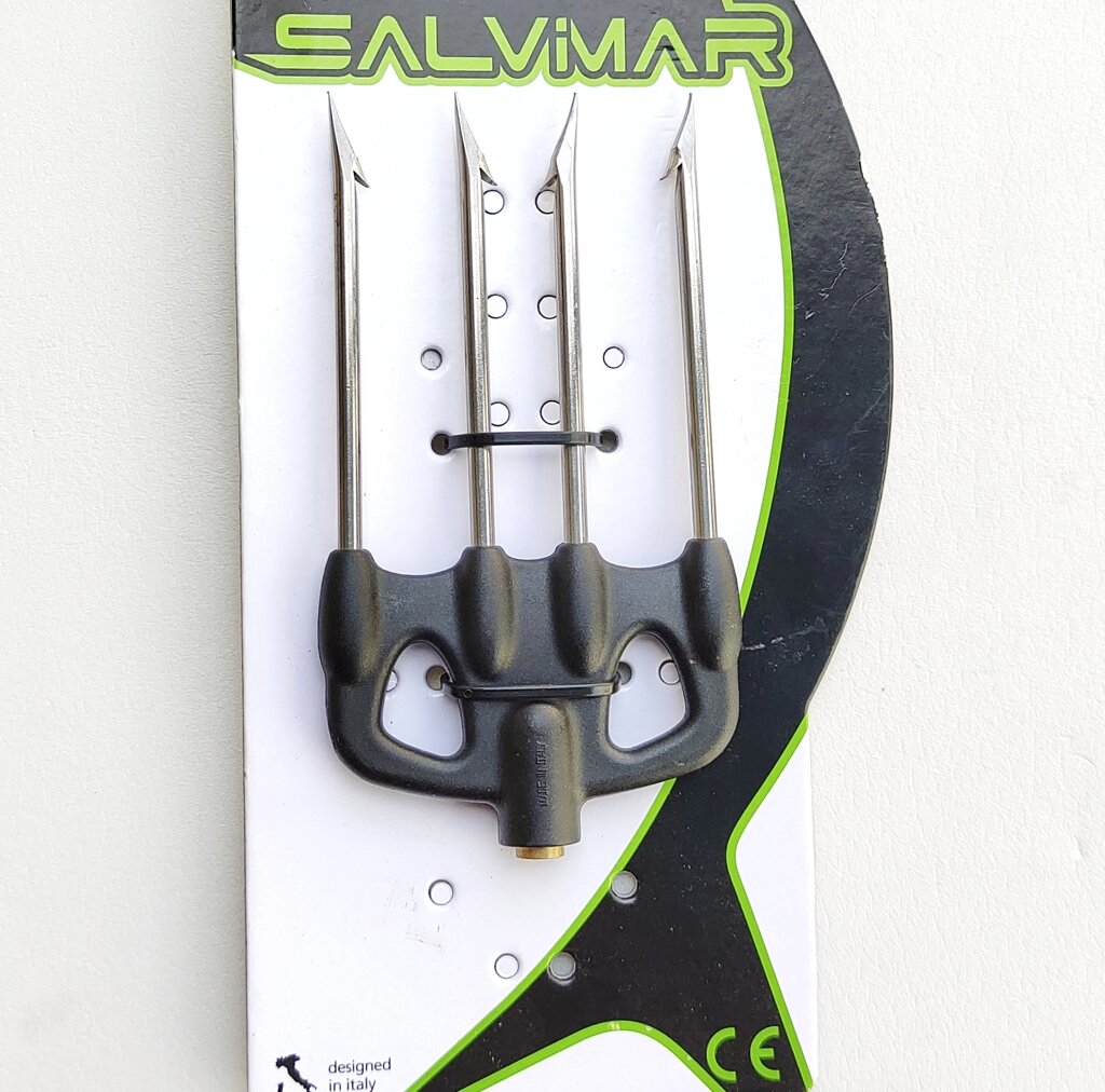 Накінечник Salvimar 4-x зубний на нейлоні нержавіючий AA035N від компанії Магазин Calipso dive shop - фото 1