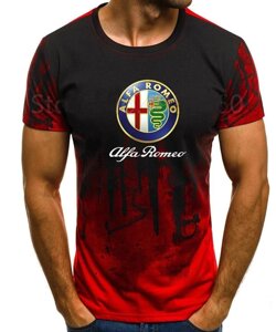 Чоловіча футболка Alfa Romeo з принтом, висока якість
