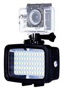 Ліхтар 1800 Lum для відеозйомки камерою GoPro до 40m 5500 К або фотоапаратом