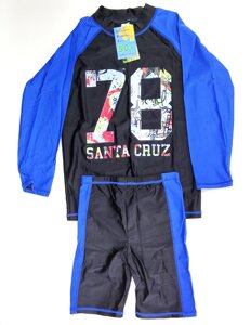 Детский костюм из двух предметов с УФ-защитой длинными рукавами и шортами