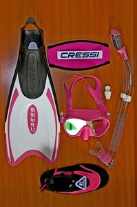 Набір для плавання Cressi: маска + трубка "суха" + ласти