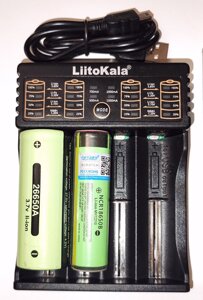Зарядний пристрій Liitokala Lii-402 для 4х18650 Li-ion/Ni-Mh/Ni-Cd з павербанком