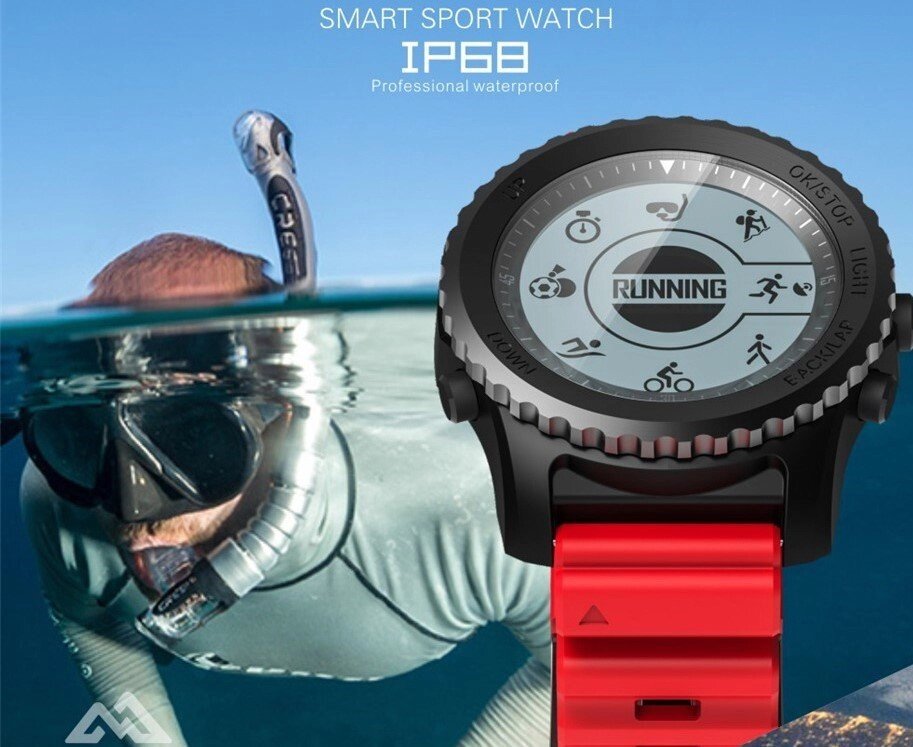 Смарт gps часы G7 компас Bluetooth IP68  мульти-спорт наручные водонепроницаемые с фиксацией сердечного ритма  серые - порівняння