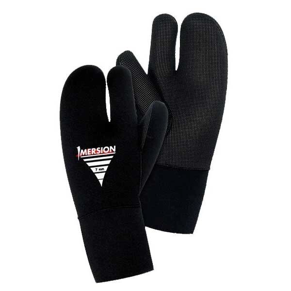 Рукавички, рукавиці для підводного полювання Imersion Seriole 7 mm трипалі, відкрита пора з титановим напиленням ML від компанії Магазин Calipso dive shop - фото 1
