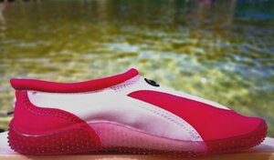 Тапочки жіночі коралові для боулінгу, для плавання, аквашузи з силіконовою підошвою 38 білий, рожевий