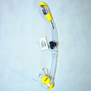 Трубка для плавання з двома клапанами cressi SUB DRY (desert DRY) жовта