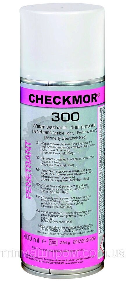 Червоний флуоресцентне пенетрант Checkmor 300 від компанії ТОВ "ТПП МАШПРОМ" - фото 1