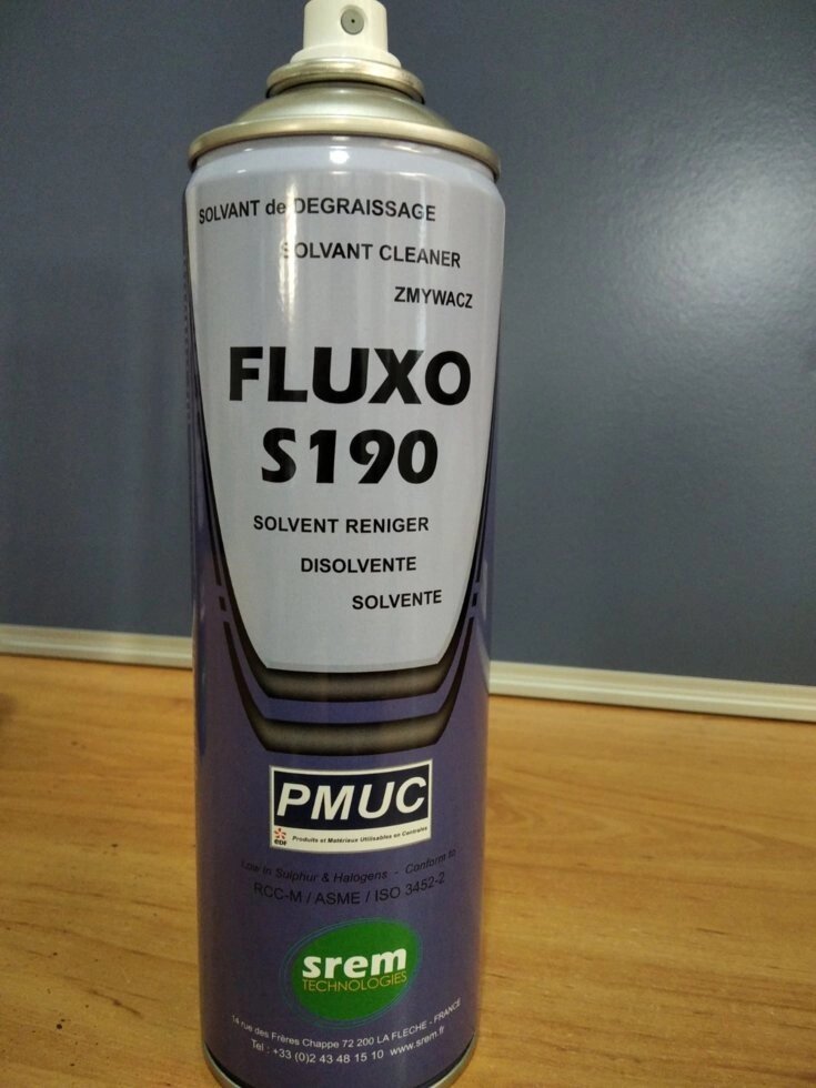 Очищувач FLUXO S 190, для кольорової дефектоскопії, 500 мл від компанії ТОВ "ТПП МАШПРОМ" - фото 1