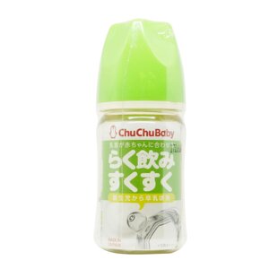 Пляшка пластикова для годування малюків з широким горлечком Chu Chu Baby 160мл, теплостійка