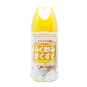Пляшка скляна для годування малюків з широким горлечком Chu Chu Baby 160мл, теплостійка