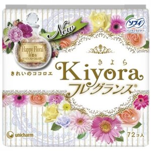 Щоденні прокладки Unicharm Sofy Kiyora з ароматів квітів 14 см, 72 шт