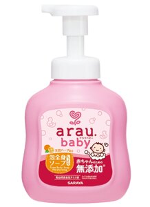 Зволожуючий гіпоалергенний гель-піна для малюка Arau Baby, 450мл, Японія