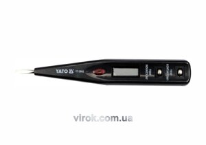 Індикатор напруги YATO контрольний цифровий 12-250 V LCD [20/500]