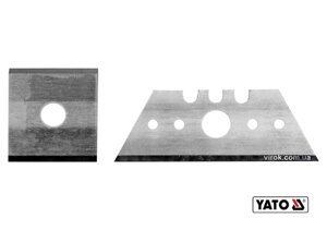 Леза змінні до рубанка по г/к плитах YT-76260 YATO: трапеційне- 53х18х32 мм, квадрат- 23мм, 2шт [75]
