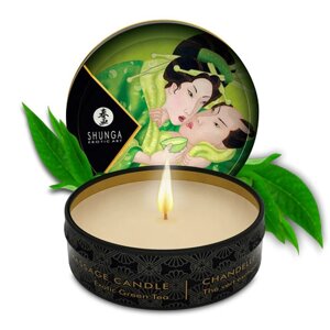 Масажна свічка Shunga Massage Candle, 30 мл (зелений чай)